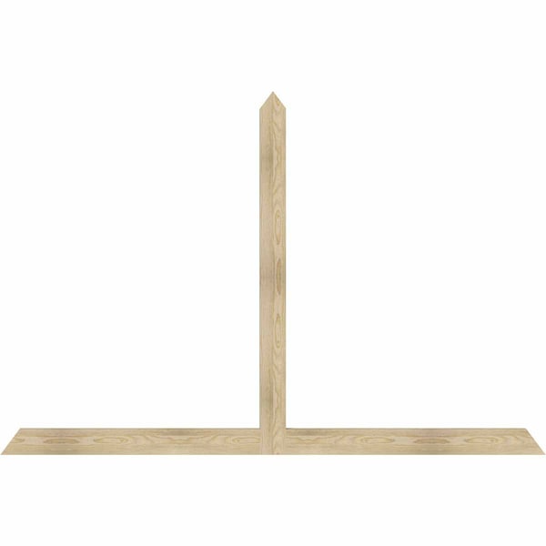 Ekena Millwork Portland Rough Sawn Timber Gable Bracket, Douglas Fir, 84"W x 56"H x 2"D x 4"F, 16/12 Pitch GBW084X56X0204POR00RDF - main